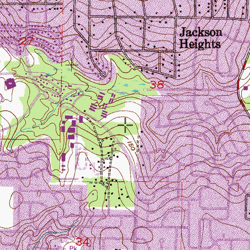Topographic Map of Boulevard Executive Park, AL