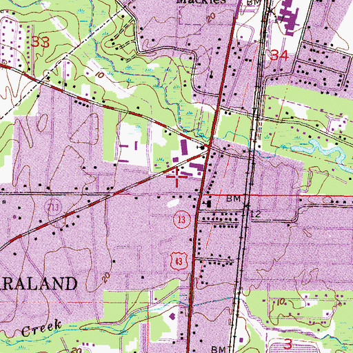 Topographic Map of New Pilgrim Missionary Baptist Church, AL