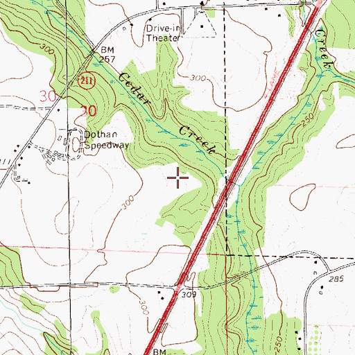 Topographic Map of Landmark Park State Agricultural Museum, AL