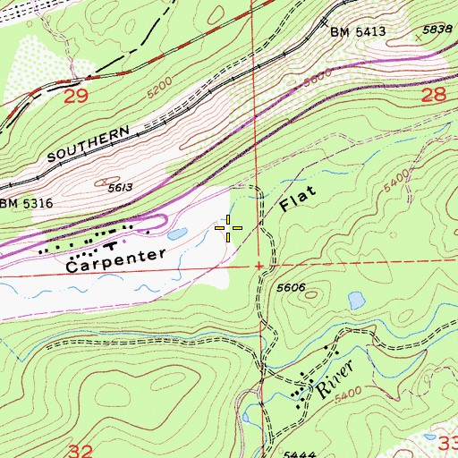 Topographic Map of Carpenter Flat, CA