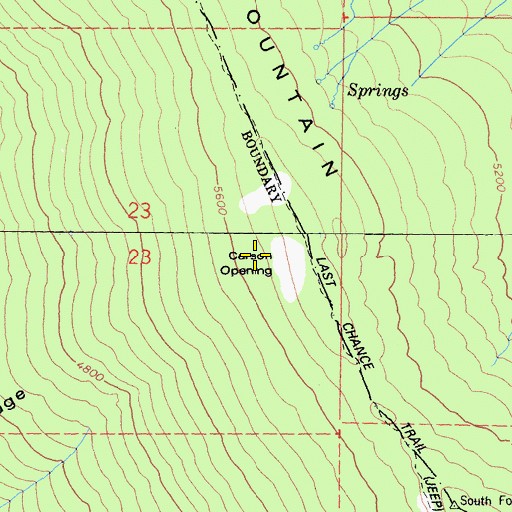 Topographic Map of Carson Opening, CA
