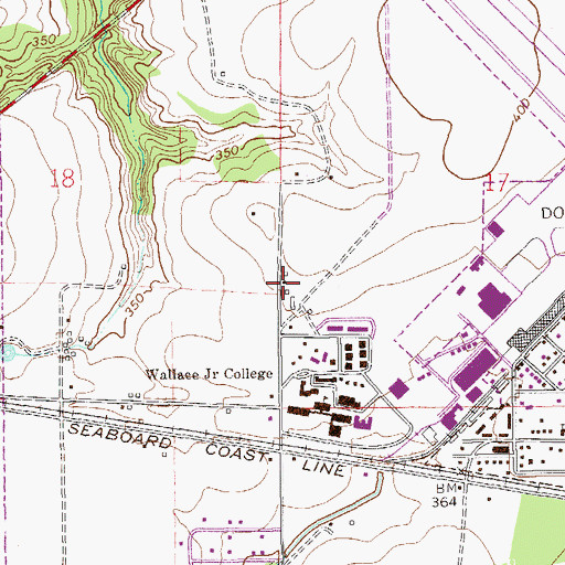 Topographic Map of Wallace Community College Wallace Campus Maintainence Building, AL