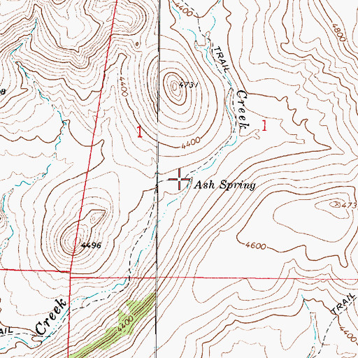 Topographic Map of Ash Spring, AZ