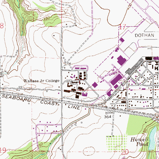 Topographic Map of Wallace Community College Wallace Campus Storage Building, AL