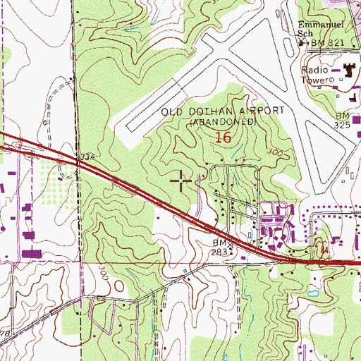 Topographic Map of Covenant United Methodist Church, AL