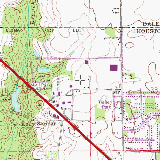 Topographic Map of Destiny Church, AL