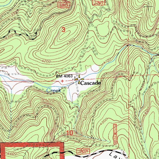 Topographic Map of Cascade, CA