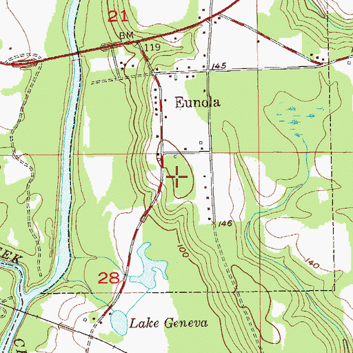 Topographic Map of Saint Elizabeth Missionary Baptist Church, AL
