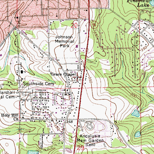 Topographic Map of Open Heaven Ministry Church, AL