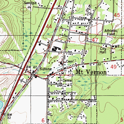 Topographic Map of Lockler Memorial Baptist Church, AL