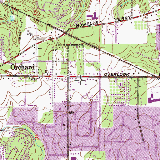 Topographic Map of Word of God Church, AL