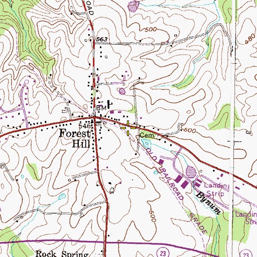 Topographic Map of Bel Air Volunteer Fire Company Forest Hill Station, MD