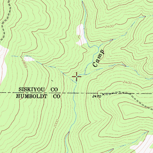 Topographic Map of Catsup Creek, CA