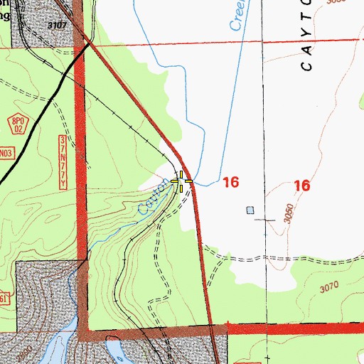 Topographic Map of Cayton Valley, CA