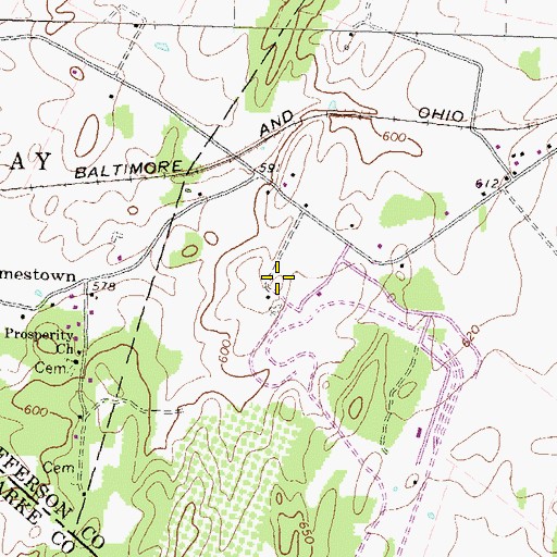 Topographic Map of Summit Point Raceway Ambulance, WV