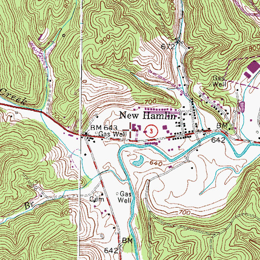 Topographic Map of Lincoln Emergency Medical Services, WV