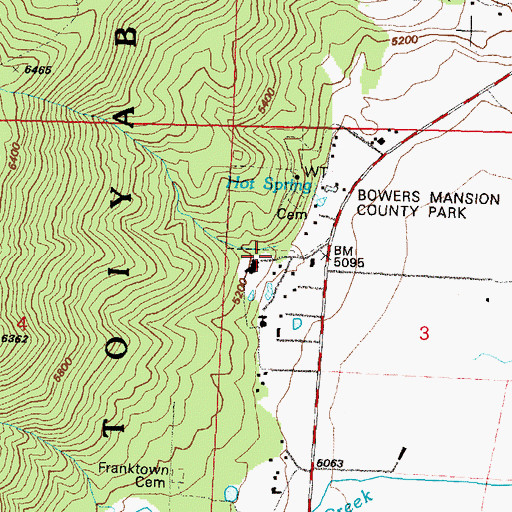 Topographic Map of Sierra Fire Protection District Station 30, NV