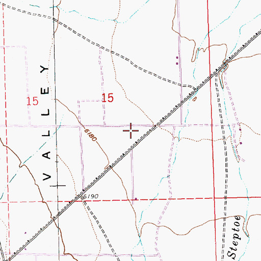 Topographic Map of Lackawanna Volunteer Fire Department, NV