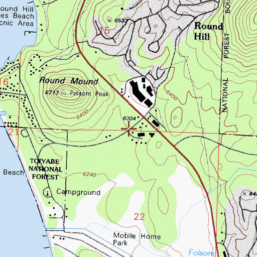 Topographic Map of Tahoe Douglas Fire Protection District Station 3, NV