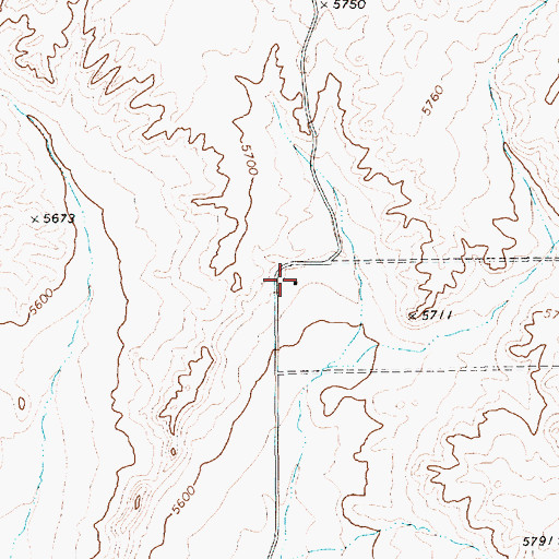 Topographic Map of Ryndon Volunteer Fire Department, NV