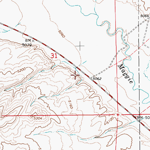Topographic Map of Newmont Gold Mine Fire and Emergency Medical Services, NV