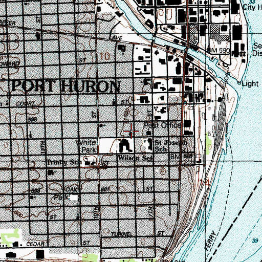 Topographic Map of Saint Martin Lutheran Church, MI
