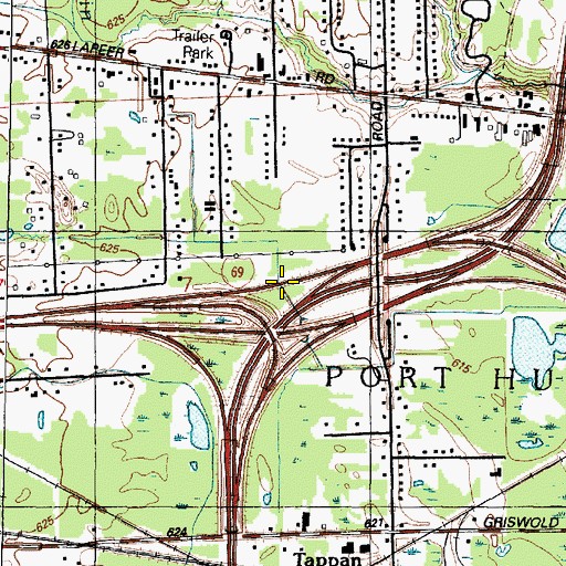 Topographic Map of Interchange 271, MI
