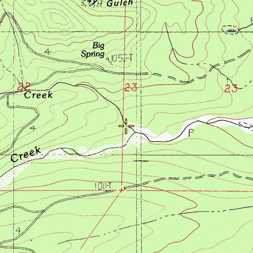 Topographic Map of Cement Creek, CA