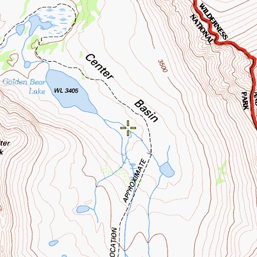 Topographic Map of Center Basin, CA
