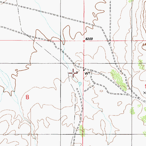 Topographic Map of Aso Ranch (historical), AZ