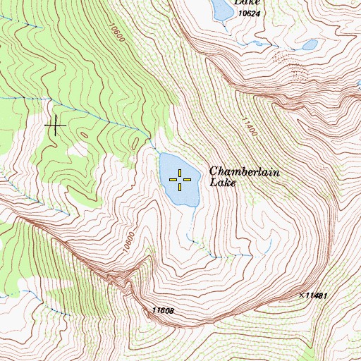 Topographic Map of Chamberlain Lake, CA