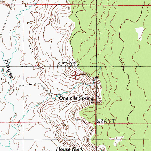 Topographic Map of Vermillion Arch, AZ