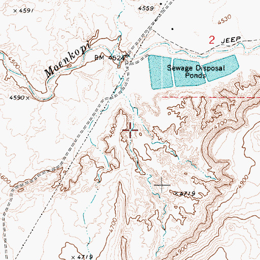 Topographic Map of Tuba Arch, AZ