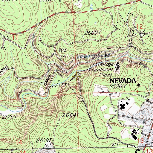 Topographic Map of Champion Mine, CA