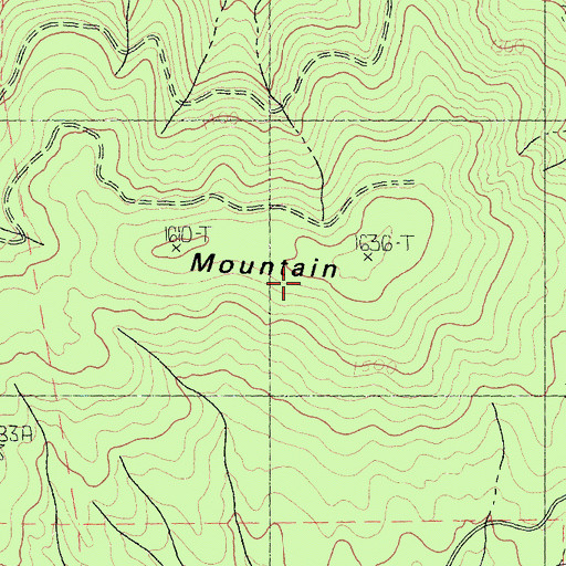Topographic Map of Chaparral Mountain, CA