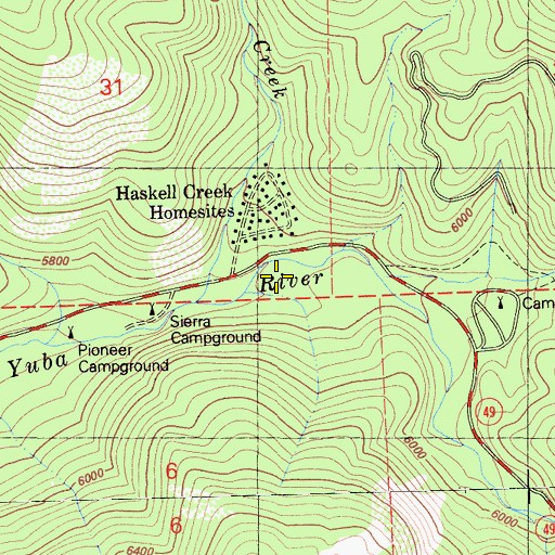 Topographic Map of Chapman Creek, CA