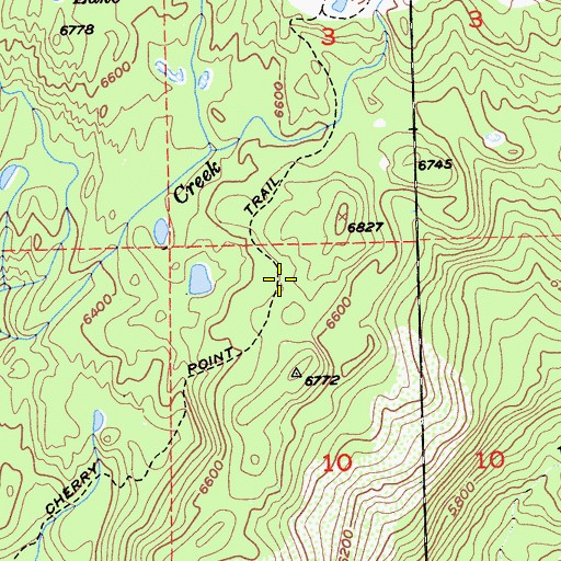Topographic Map of Cherry Point Trail, CA