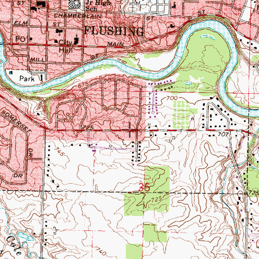 Topographic Map of Amos Woodruff Historical Marker, MI