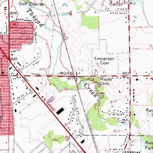 Topographic Map of Davison Farmstead Historical Marker, MI