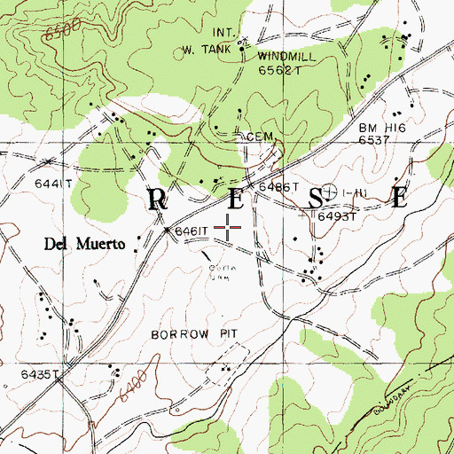 Topographic Map of Del Muerto Census Designated Place, AZ