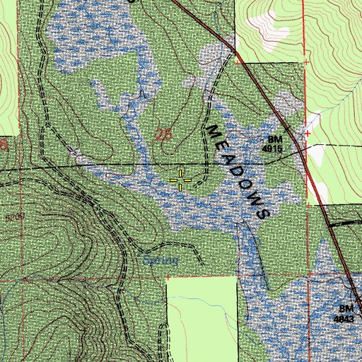 Topographic Map of Childs Meadows, CA