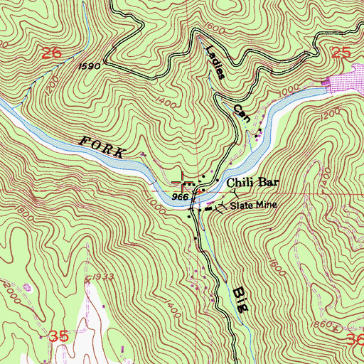 Topographic Map of Chili Bar, CA