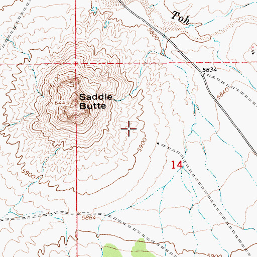 Topographic Map of Tees Toh Census Designated Place, AZ