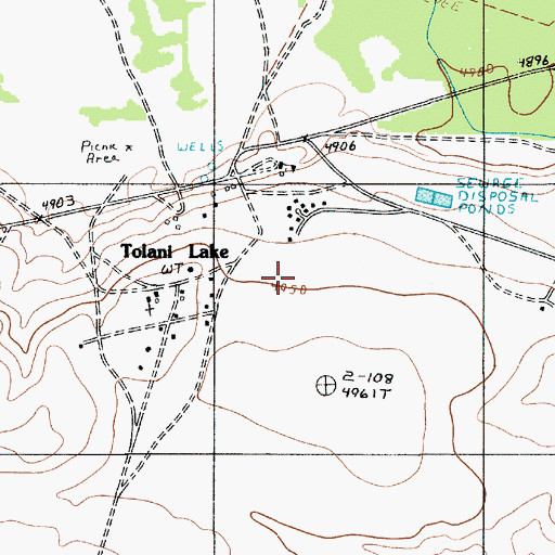 Topographic Map of Tolani Lake Census Designated Place, AZ