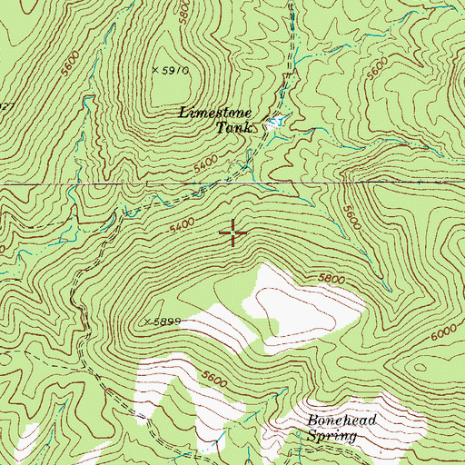 Topographic Map of Fort Apache Division, AZ