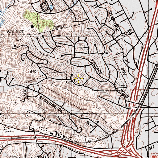 Topographic Map of Acalanes Ridge Census Designated Place, CA