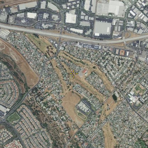 Aerial/Satellite Image of Coronita Census Designated Place, CA