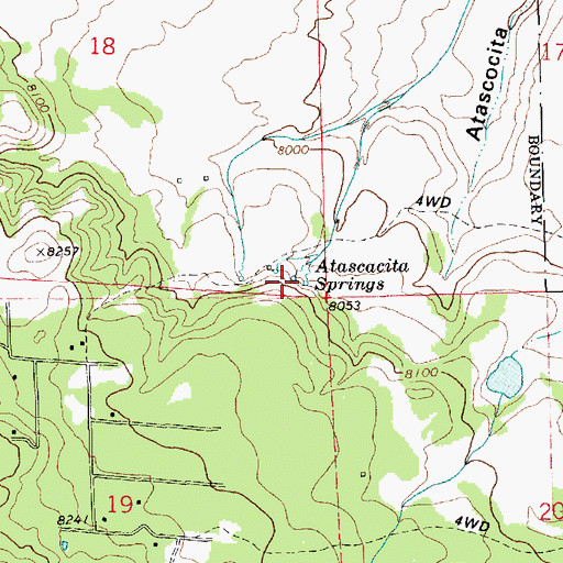 Topographic Map of Atascacita Springs, AZ
