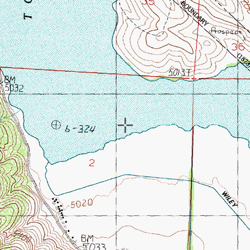 Topographic Map of Topaz Census Designated Place, CA