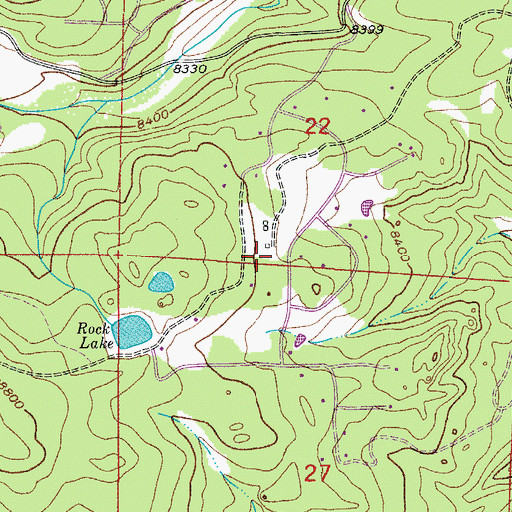 Topographic Map of Bark Ranch Census Designated Place, CO
